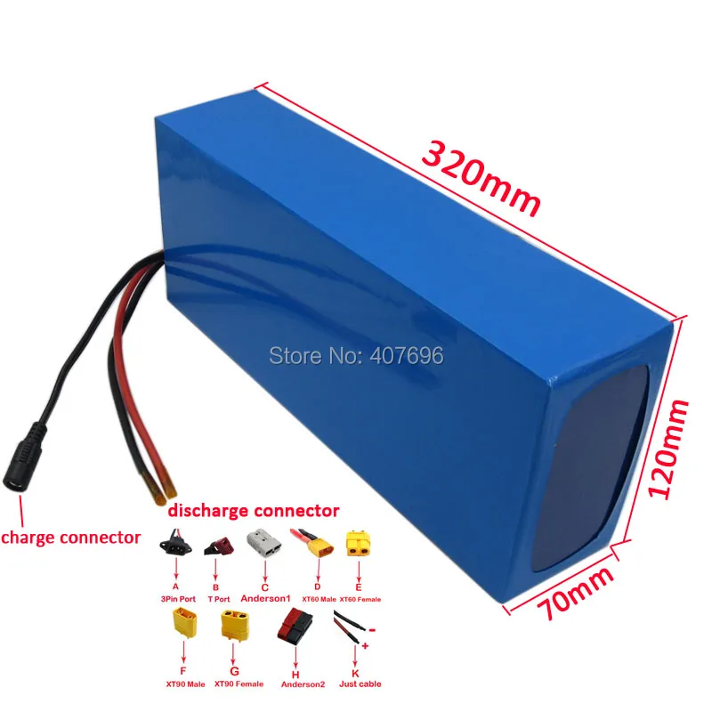 Cheap 1500W 60V 21AH Lithium ion battery 60V electric bike scooter battery pack use For samsung 3500mah cell 30A BMS 2A Charger 4