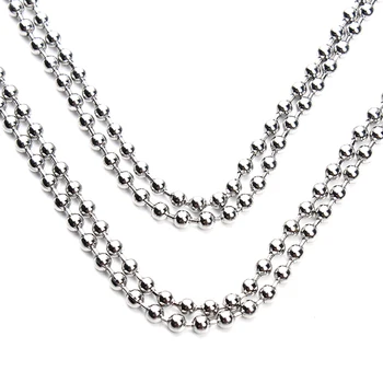 

5 Meters/Pack Stainless Steel Silver Tone Bulk Ball Jewelry Making Chain Link Chains Fit DIY Necklace Bracelet Material F2242