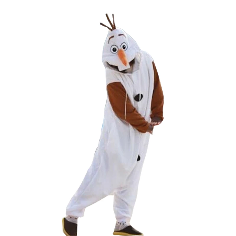 Rauw pijp klep Kigurumi Anime Movie Olaf Pajamas Women Men Winter Warm Onesie Sleepwear  Festival Funny Flannel Disguise Snowman Cosplay Costume| | - AliExpress