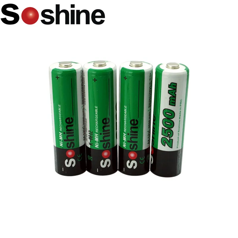 4 шт./карта перезаряжаемые батарейки AA Ni MH 2500 В 1 2 мАч|bateria bateria|ni-mh 1.2vaa rechargeable battery |