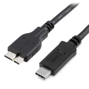 

Xiwai USB-C USB 3.1 Type C Male Connector to Micro USB 10pin Male Data Cable for Mac book & Laptop Black Color