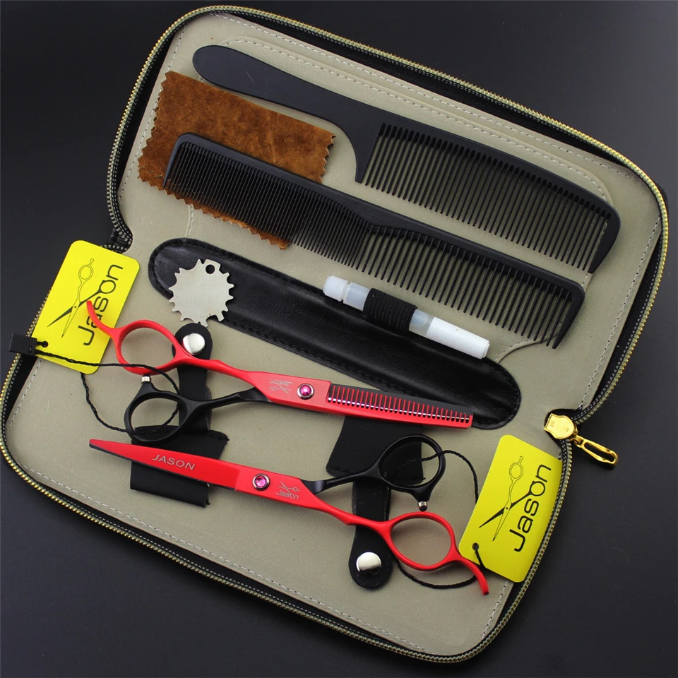 6.0 inch Jason Hairdressing Scissors Set JP440C Professional Left Handed Hair Cutting & Thinning