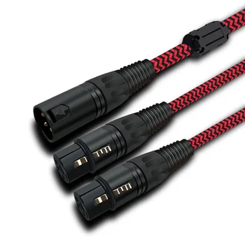 

Regular XLR Male to 2 XLR Female Cable for Mixing Console Amplifier 3 Pin XLR Splitter Cable Braided Gold-plated 1M 2M 3M 5M 8M