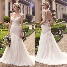 Изысканное замысловатое кружевное свадебное платье трапециевидной формы с лифом, прозрачное шифоновое свадебное платье размера плюс