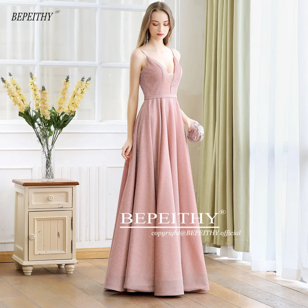 Robe De Soiree V шеи светоотражающая ткань длинное вечернее платье вечерние элегантные сексуальные платья с открытой спиной