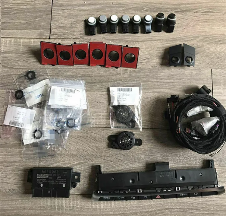 

For Audi A3 8V 2013-- 2016 Front 4 radar sensor + rear 4 radar sensor PDC Parking Distance Control Package