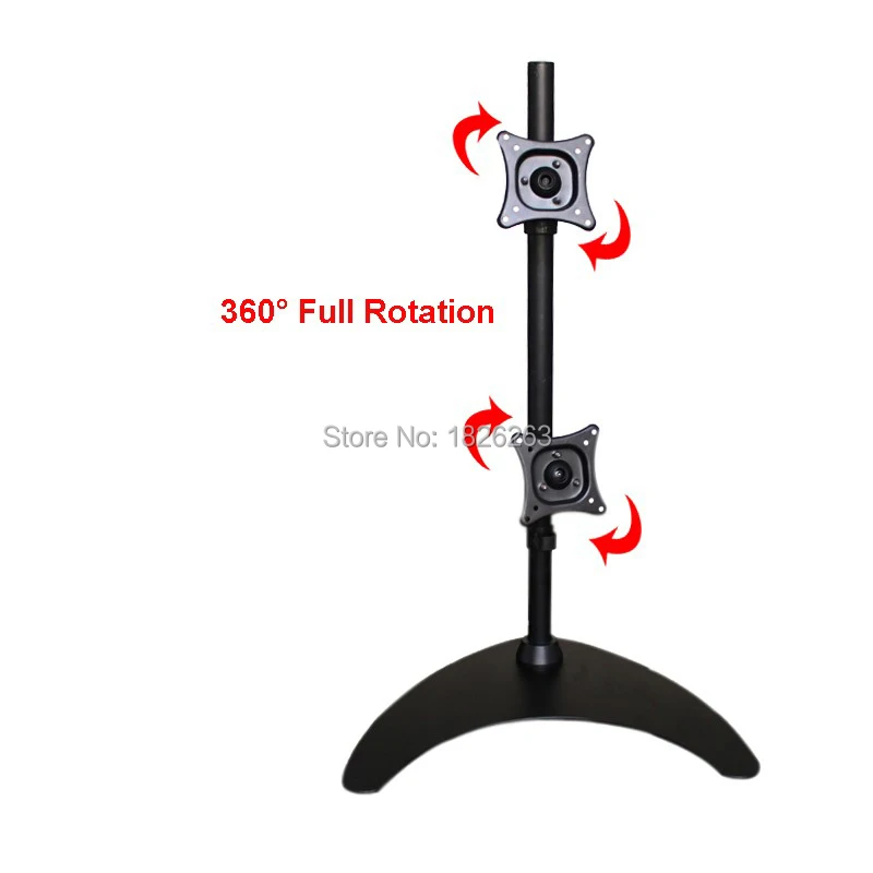 13-24 дюйма вверх и вниз двойной Экран ЖК-дисплей монитор держатель полный поворотной подставкой подставка для микрофона