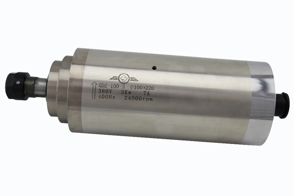 CNC Spindle Motor Kits, 220V 3KW 3000W 100mm Air Cooled Spindle CNC Spindle CNC Motor + 3.7KW VFD+100mm Clamp Mount + Collet Set ER20+ Drill Bits