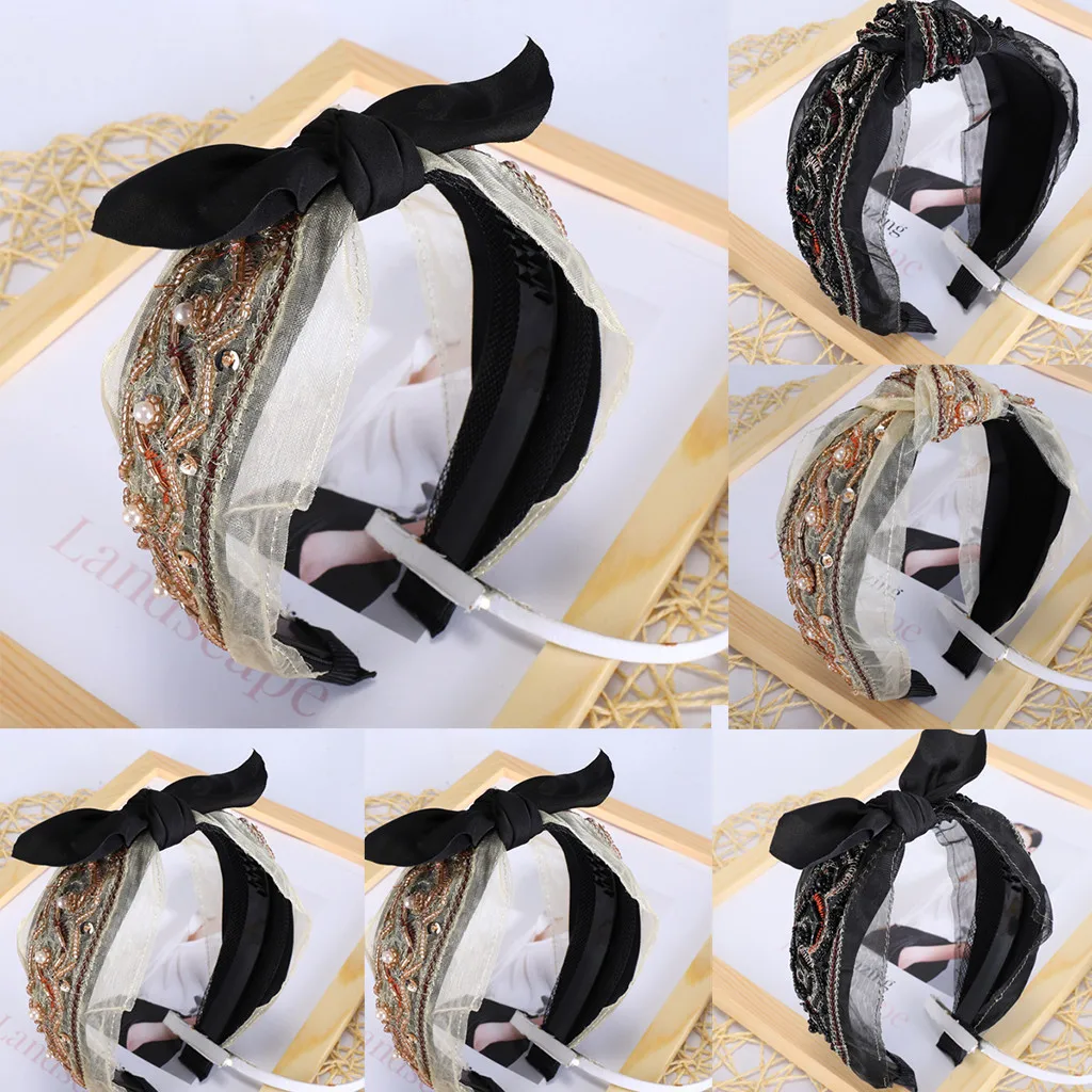 

Women Spring Autumn Suede Headband Vintage Cross Knot Elastic Hair Bands Soft Solid Girls Hairband Hair Accessories