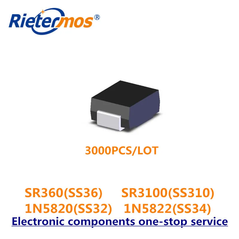 3000 шт. SR360 SS36 SR3100 SS310 1N5820 SS32 1N5822 SS34 SMC DO214AB высокое качество | Электроника