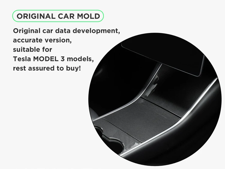 LUCKEASY автомобиля Центральная панель управления защитная патч для Tesla модель 3- из пластика ABS, имитация углеродного волокна красный белый 3 шт./компл