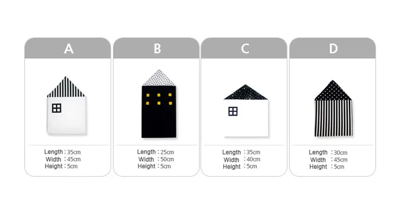 Комплект из 4 предметов, детская кровать, бампер, милый забор, маленький домик, защита для кроватки, постельные принадлежности для новорожденных, набор, безопасная кровать, подушка, декор для комнаты
