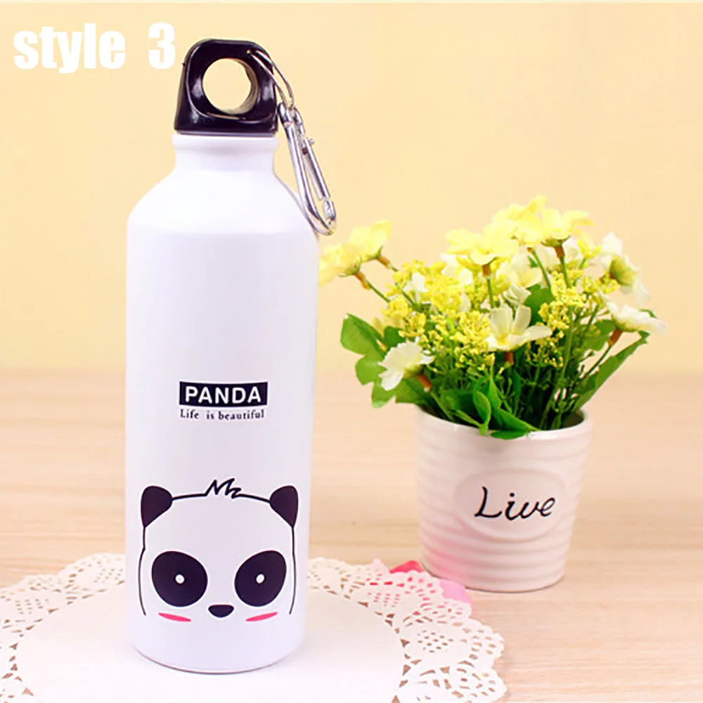 WTCABROE 495 مللي الكرتون drinkware الصالة الرياضية الاطفال زجاجات مياه في الهواء الطلق السفر نمط الألومنيوم اكسسوارات المطبخ المياه زجاجة