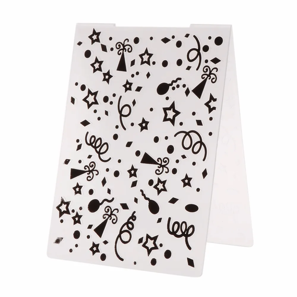 

Plastic Embossing Folder Template for DIY Scrapbook Photo Album Card Paper Craft Star-S001