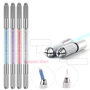 

50Pc Newest Microblading Pen Length 110mm Eyebrow 3D Embroidery Manual Tattoo Pen Machine kit For Permanent Makeup free shipping