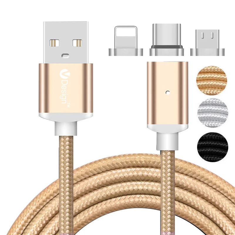 1 M/2 M usb type C/Micro USB/IOS Магнитный кабель USB-C type-C адаптер для быстрой зарядки Магнитный кабель для Apple iPad для samsung