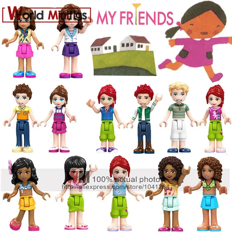 

Single Legoings Princess Girl Olivia Kate Dancet Andrea Legoings Friends Mini Doll Model Building Block Gift Toys For Children