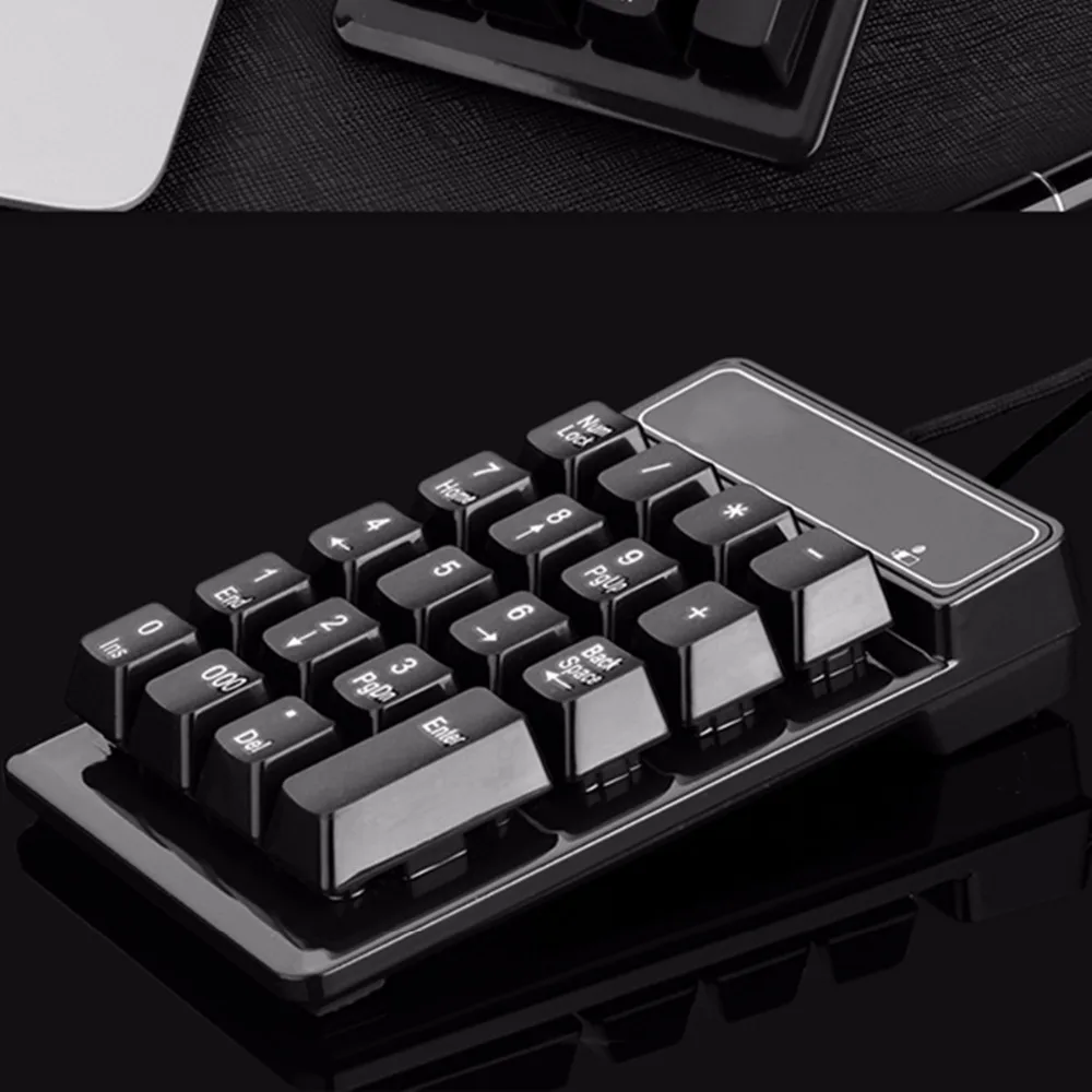 Kemile Проводная Мини USB цифровая клавиатура Numpad 19 клавиш цифровая клавиатура Для iMac/MacBook Air/Pro ноутбук ПК ноутбук Настольный