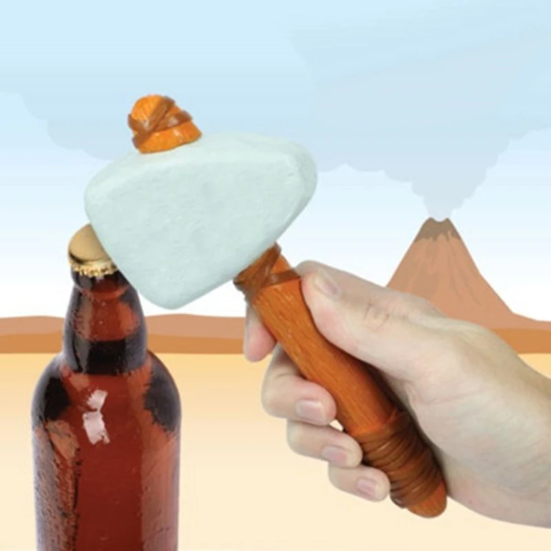 

New Creative Plastic Stone Beer Bottle Openers Hammer Caveman Bar Accessories Tool Kitchen With Handle