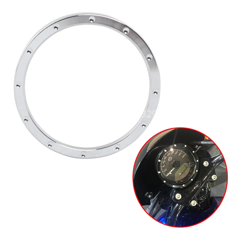 Chrome Speedometer Guage Bezel Decorative Cover Fits For Harley