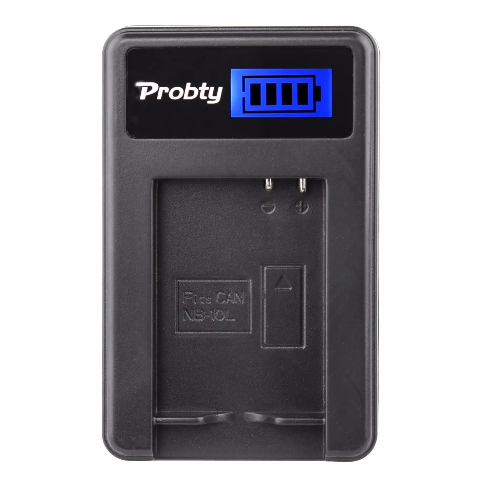 Probty Nb-10L Nb 10L Nb10L Caricatore Usb Lcd Per Canon Powershot G15 G16 G1X Sx40 Hs Sx40Hs Sx50 Hs Sx60 Hs Fotocamera Digitale