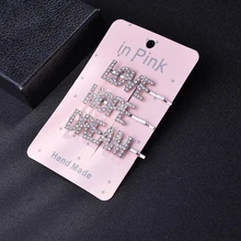 DANZE 1 шт. серебряного цвета Модные Роскошные буквы Bling Любовь Надежда мечта заколки Головные уборы для Для женщин девочек заколки невидимки для волос аксессуары для волос