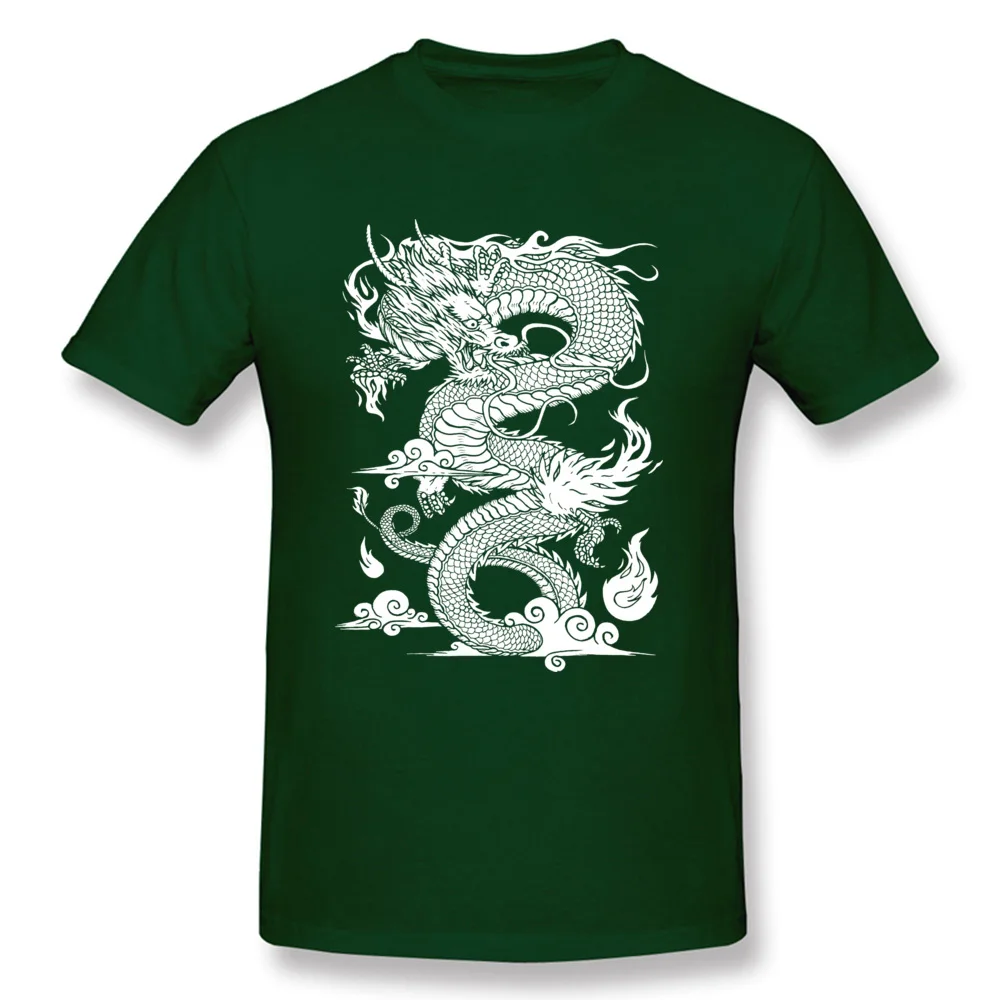 Chinese Dragon Illustration Clean Version Hot Sale Crazy T-Shirt All Cotton Round Collar Men Tops Shirt Tee-Shirts Summer/Fall Chinese Dragon Illustration Clean Version dark