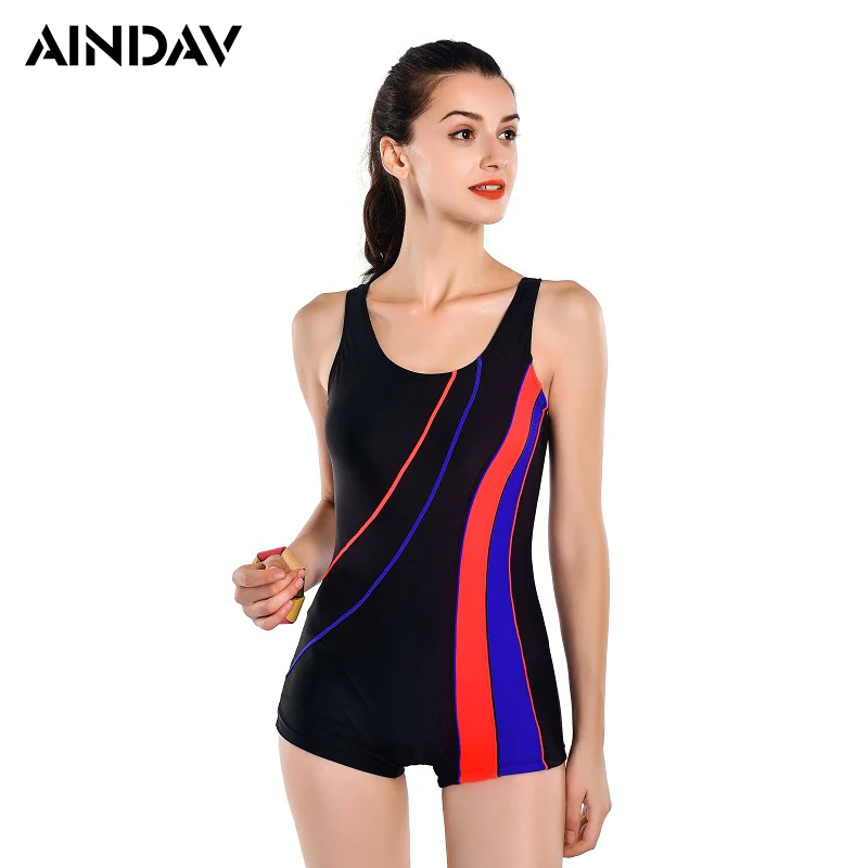 Professional Boyleg Swimming Suit For Women Sports Bathing Suit One ...