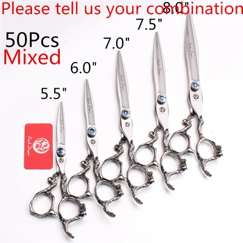 

50Pcs Z9006 5.5" 6" 7" 7.5" 8" 440C Cutting / Thinning Scissors Grooming Scissors Professional Pet Scissors or Human Hair Shears