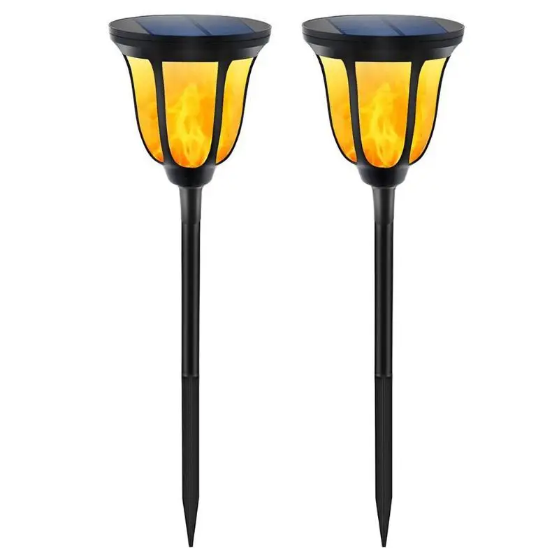

2pcs Solar-powered LED Flame Lamp IP65 Waterproof Outdoor Solar 99LED Flickering Flame Lights Outdoor Solar LED Fire Light