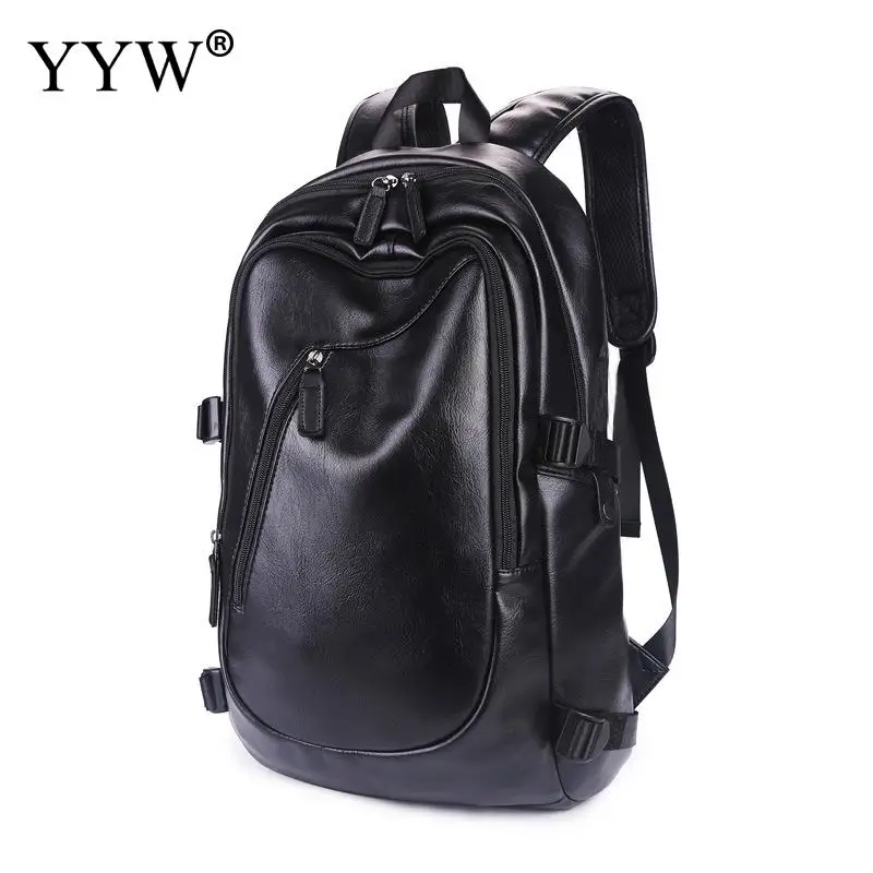 2018 Водонепроницаемый 15,6 дюймов ноутбук рюкзак Для мужчин кожаные рюкзаки для подростка Для мужчин Повседневное Daypacks Mochila мужской рюкзак