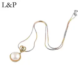 Барокко жемчужное ожерелье для женщин новый роскошный Настоящее серебро 925 проба кулон ожерелье для свадьбы помолвка 2019
