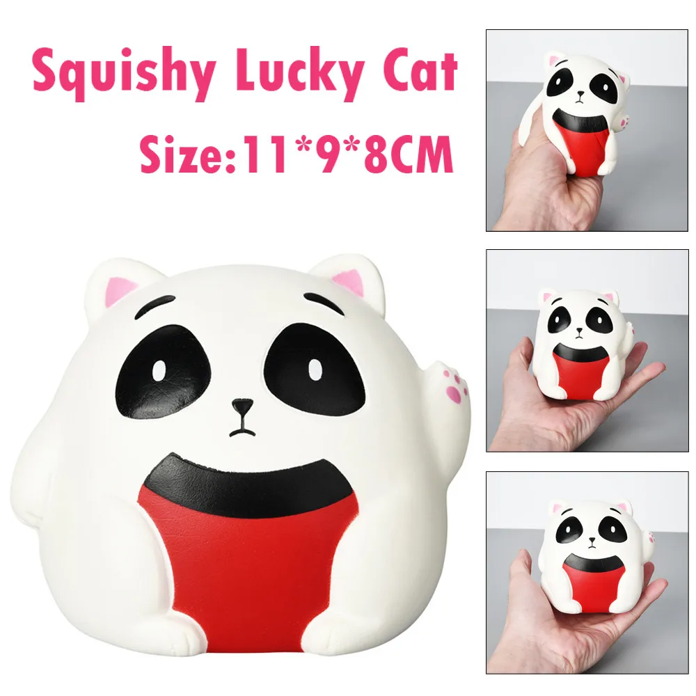 Anti_Stress Toys Elastic PU Squishy Lucky Cat Squeeze Simulation Cute