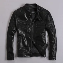 Мужская зимняя куртка из натуральной овчины для мужчин, мотоциклетная куртка пилота, куртка-бомбер из натуральной кожи, мужская куртка