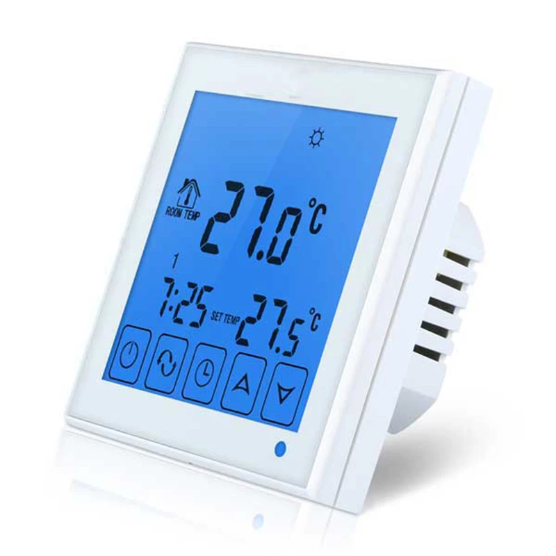 

AC200~240V Touch Screen Blue Backlight Thermostat Warm Floor Using for Electric Heating System