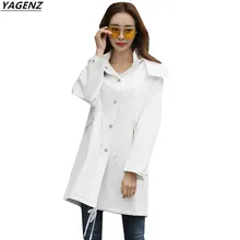 YAGENA Autumn Women’s Trench Coat 2017 New Medium Length Female Windbreaker High Quality Casual Tops Fashion Fall Series A155