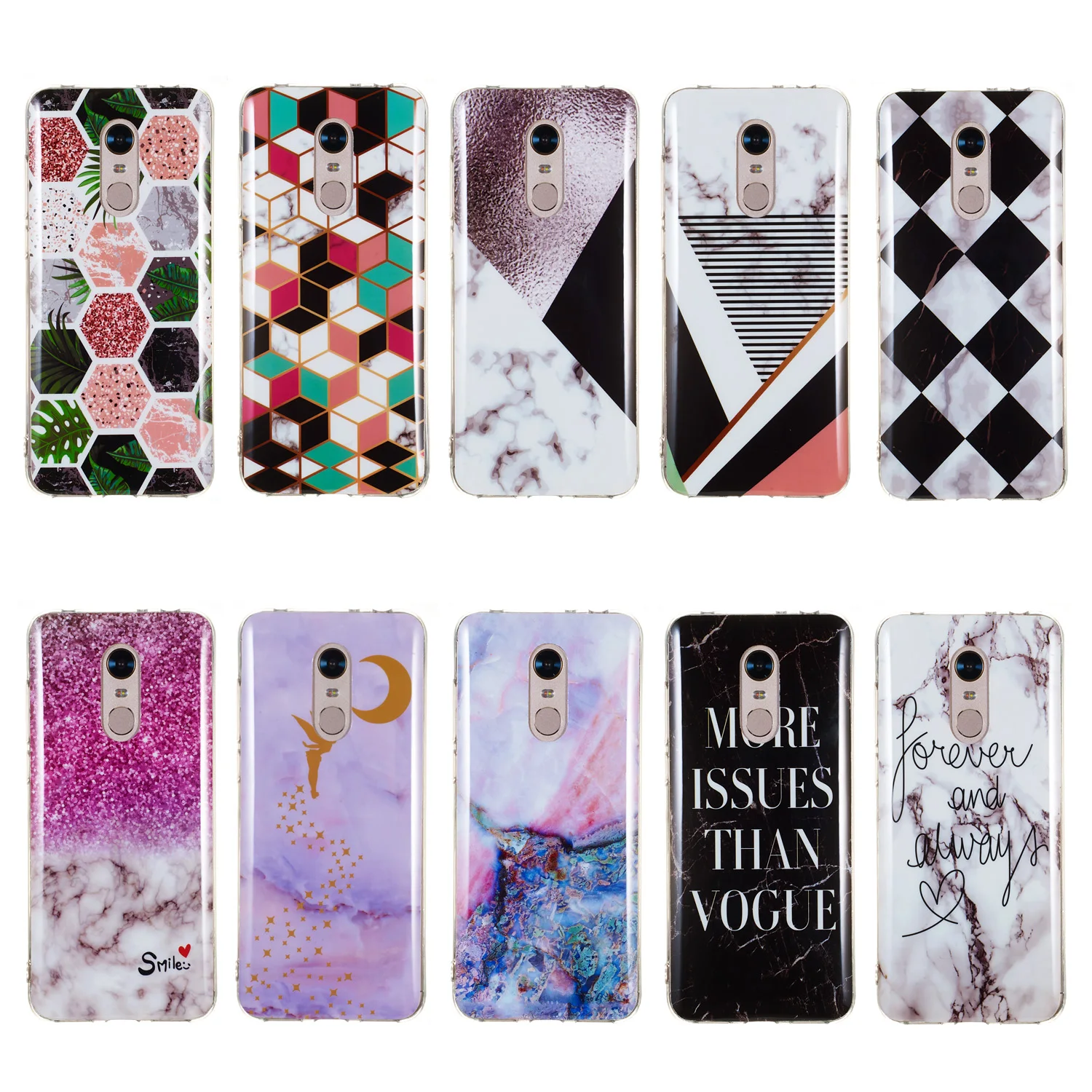 Case Cover For Xiaomi Mi Redmi 5 Plus + Soft TPU Silicone Printed Bumper Redmi5 Phone Shells 5Plus 5+ Cases |