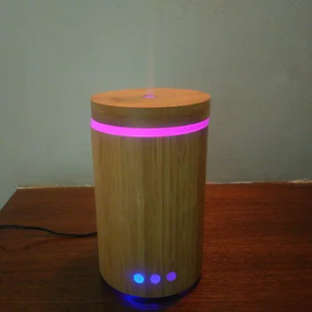 

Free shipping 160ml bamboo diffuser ultrasonic aroma diffuser electric air humidifier mist maker with changing LED