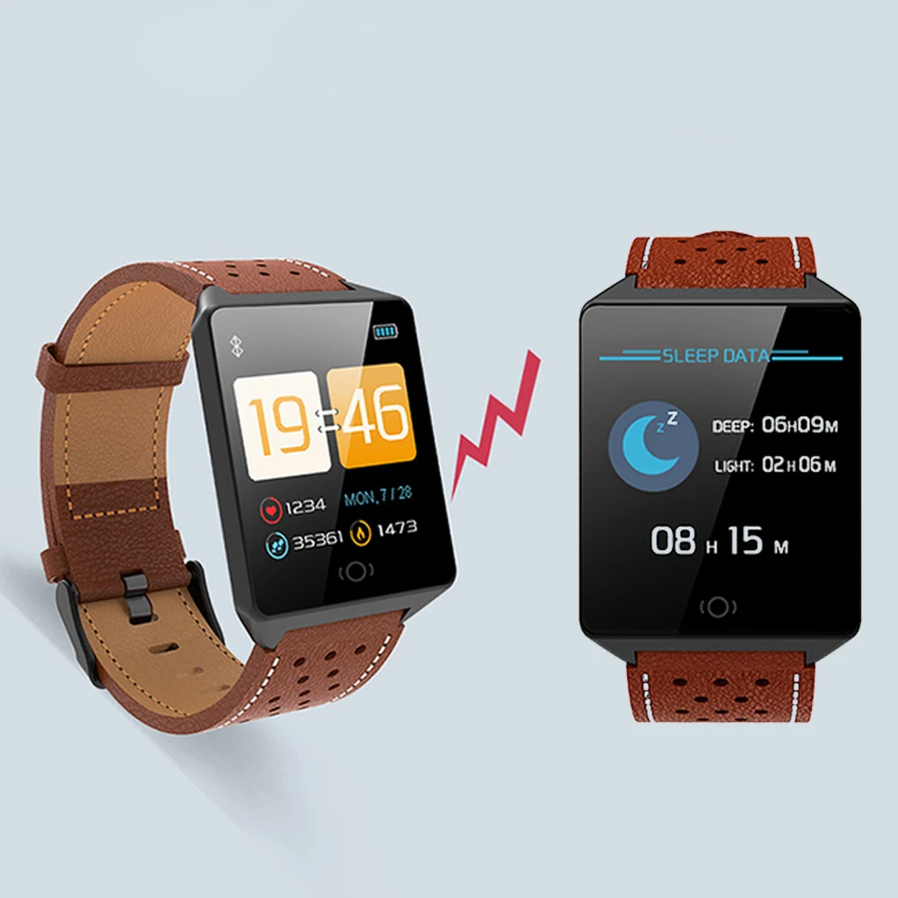 2019 Waterproof Heart Rate Monitor Phone Remind Pedometer Sports Smart Wrist Watch