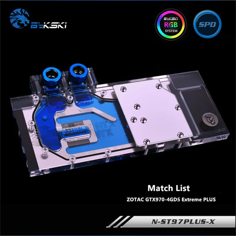 Bykski полная бухта GPU водный блок для VGA ZOTAC GTX970 Экстрим плюс видеокарта N ST97PLUS