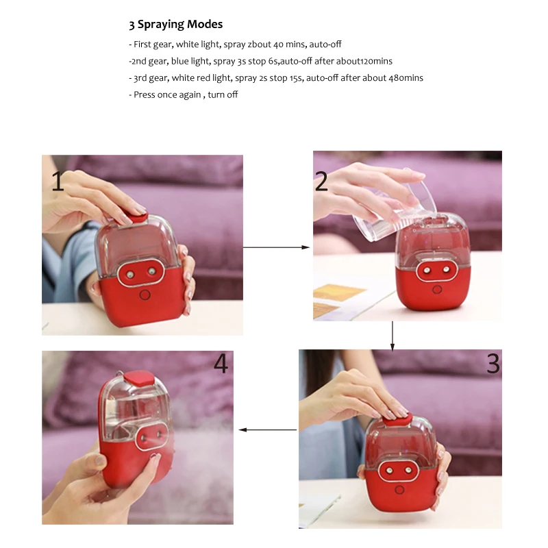 face humidifier Red 5