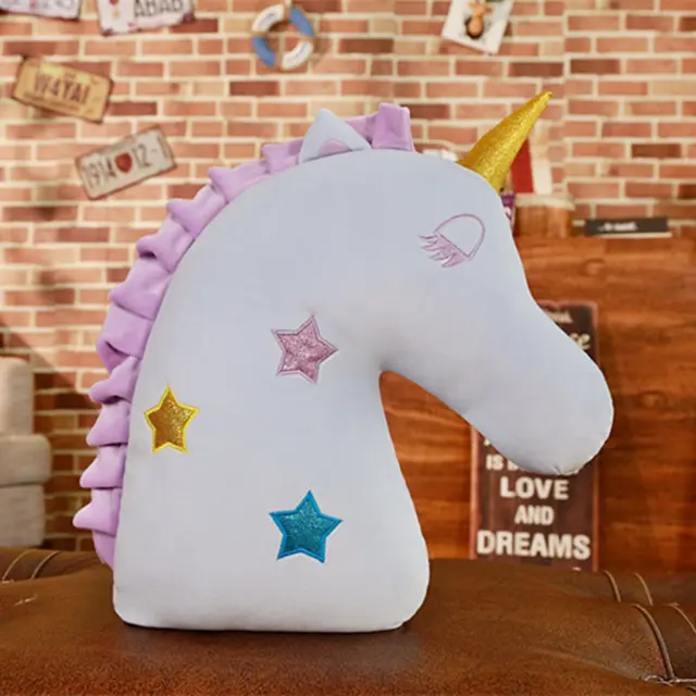1pc Kawaii Unicorn Neck Pillow U Shaped Pillow Unicorn Plush Pillow