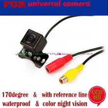 Cámara de visión trasera ccd/SONY CCD de visión Nocturna de color sistema de video para marcha atrás del coche para universal cámara delantera/trasera carmera ángulo ajustable