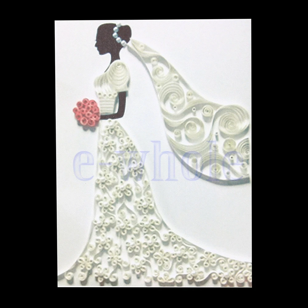 quilling paper tools kit bride wedding dress template mould board