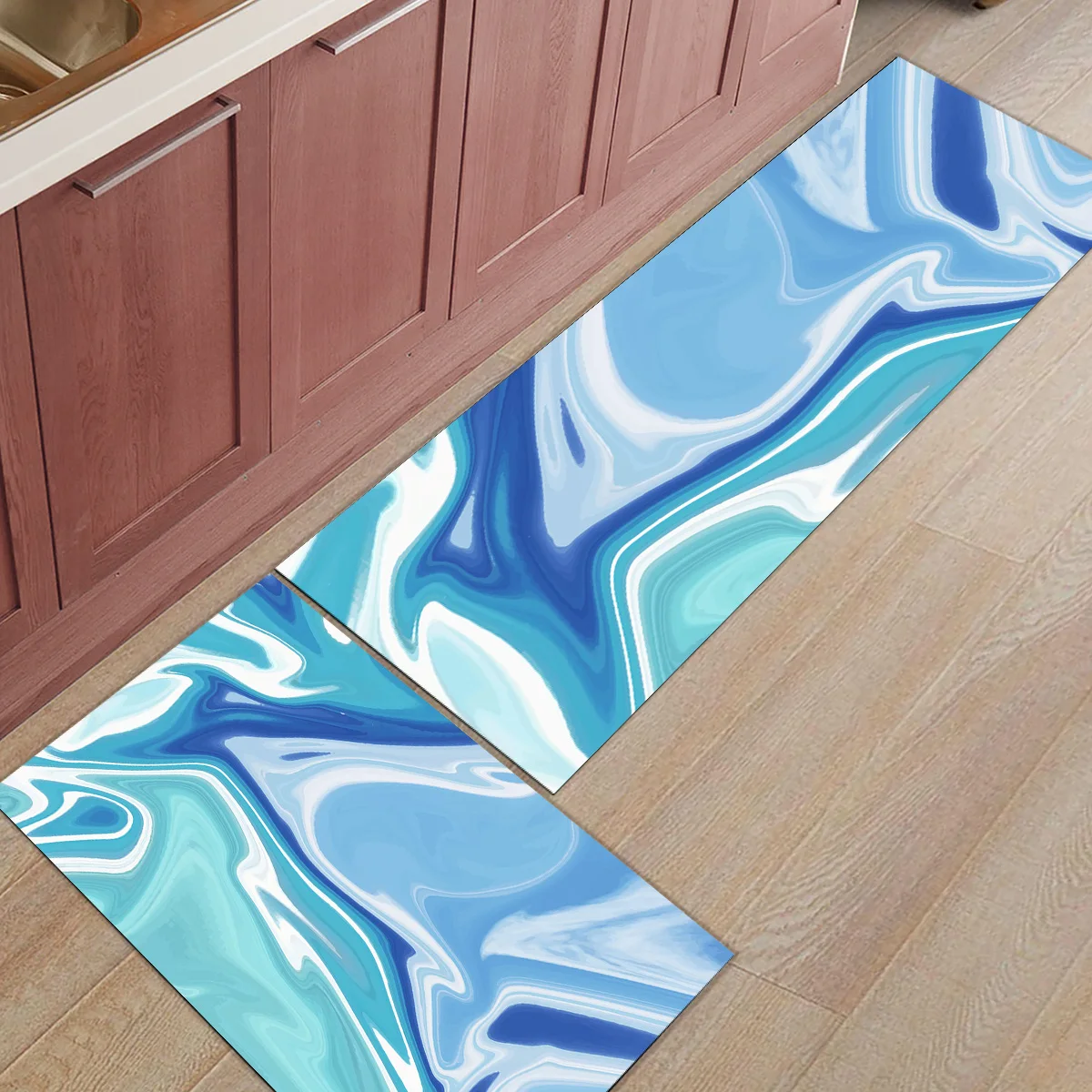 Синий и зеленый Marble1Doormats для входного пути аксессуары для ванной набор грязи мусор Траппер сапог скребок для обуви пол ковер