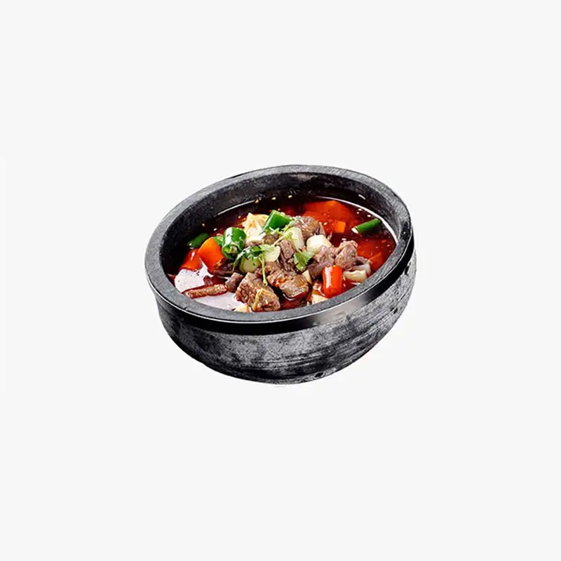 ZITING 16 см камень горшок Bibimbap Чаша дома суп стоунфиш Bibimbap специальный керамический горшок кастрюля поддон кухня полезные - Цвет: Without Base