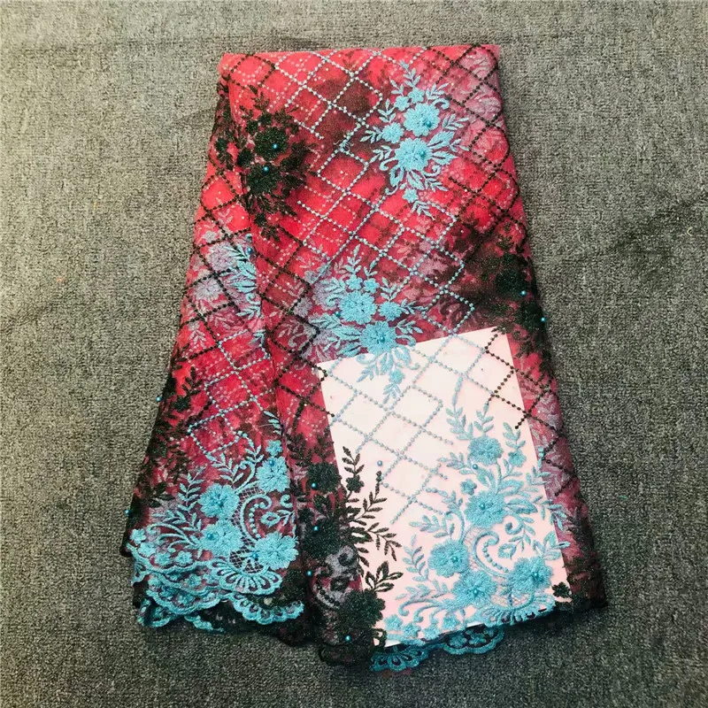 

HL!African Lace Fabric 2019Embroidered Nigerian Laces Fabric Bridal High Quality French Tulle Lace Fabric For Women Dress!F30703