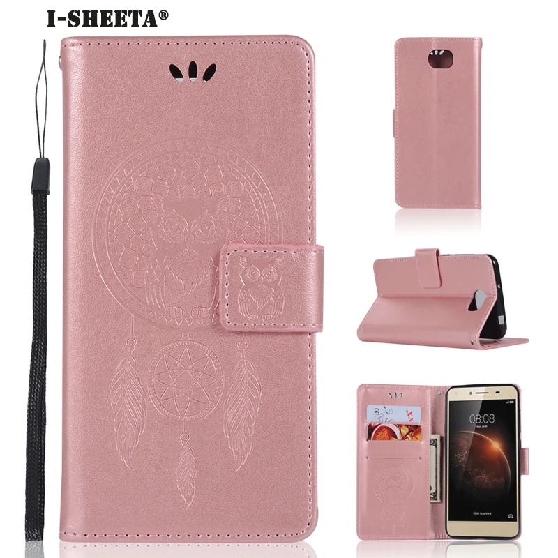 

I-sheeta For Huawei Y5 II 2016 5.0" Honor 5 Play Y3 II Y 5 2 Leather Case Flip Cover Wallet Stand Owl Wind Chimes Phone Shell