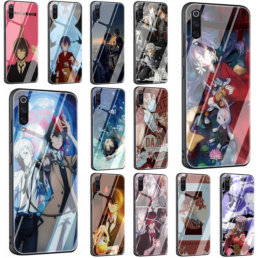

bungou stray dogs Tempered Glass TPU Cover for Xiaomi 8 Lite A1 A2 9 Redmi Note 5 6 7 Pro 6A 4X POCOPHONE F1