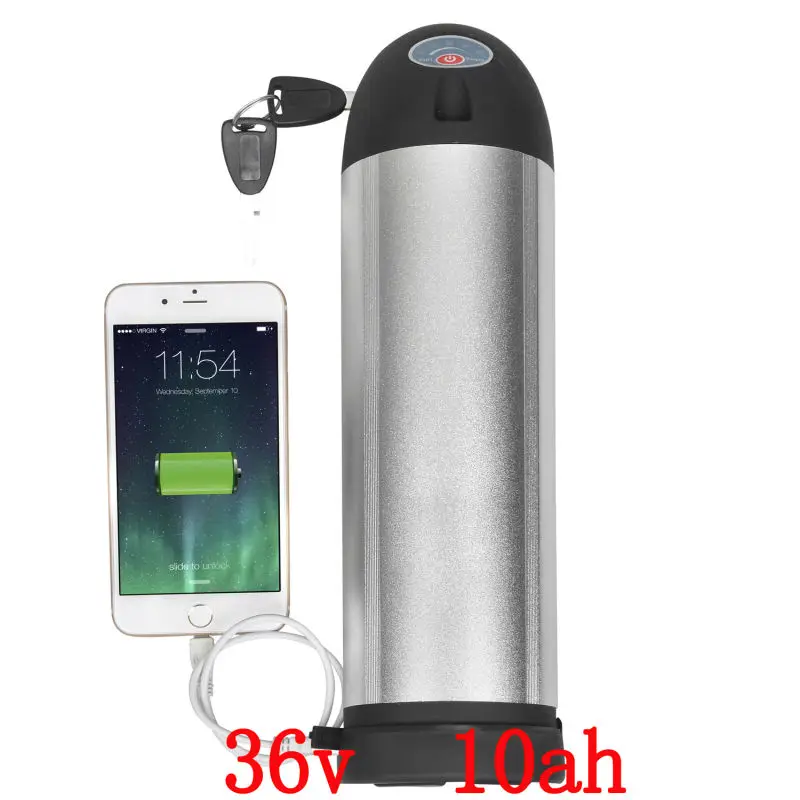 500W 36V Water Bottle battery 36V 10AH Electric bike battery lithium